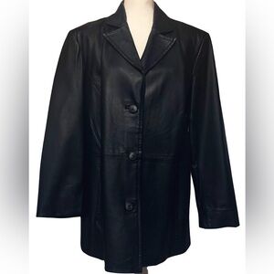 Worthington Genuine Leather jacket – Black | effortless 90s quiet luxury